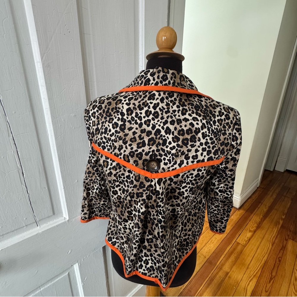 VINTAGE cheetah cropped trench - Picture 3 of 4